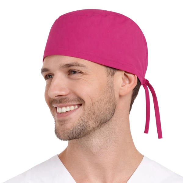 Czepek Medyczny Zielony 100 Bawelna Unisex Przod